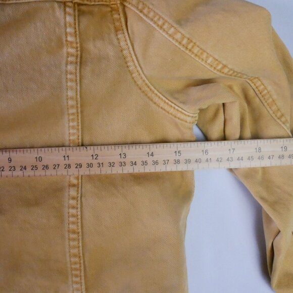 Kidpik Girls Size Small 7/8 Yellow Mustard Jacket Metal Button Up - Picture 8 of 11